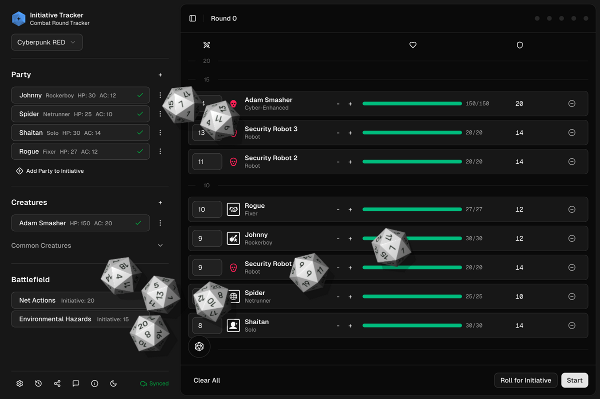 D&D Initiative Tracker | Modern 5e Combat Manager