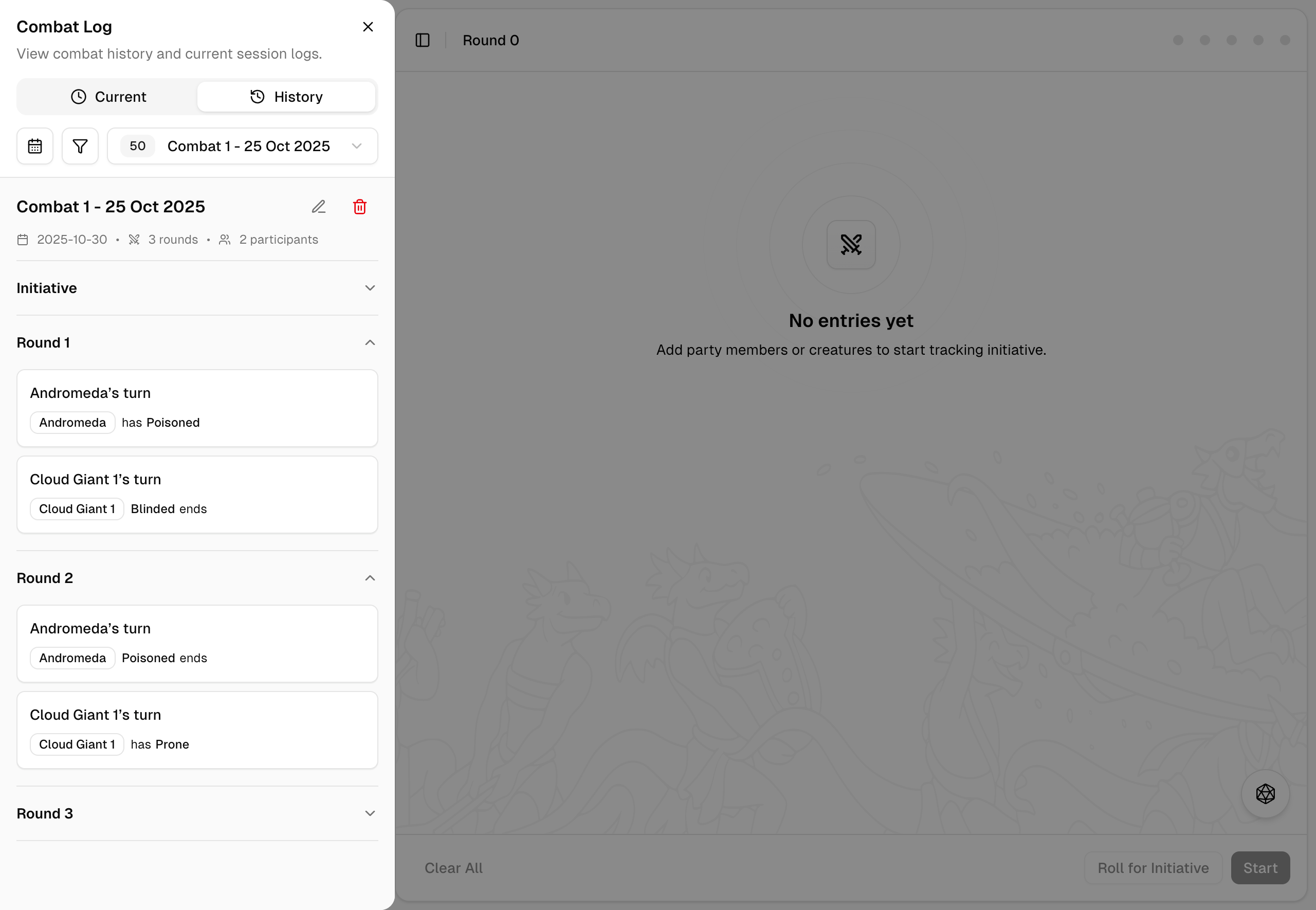 Condition tracking features